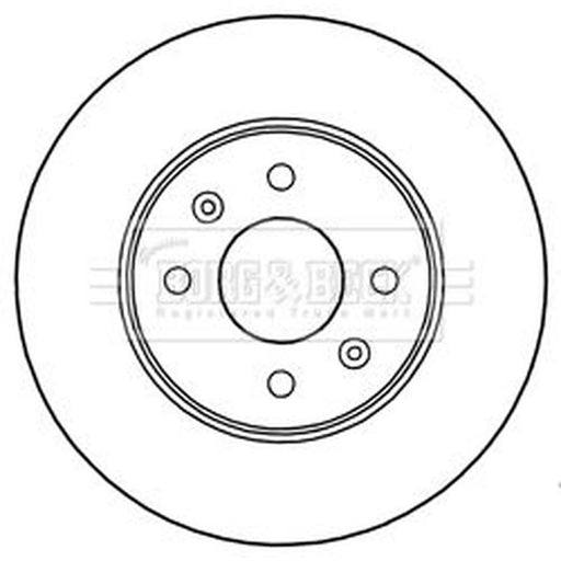 Borg & Beck 2 x Vented Front Brake Discs BBD5239
