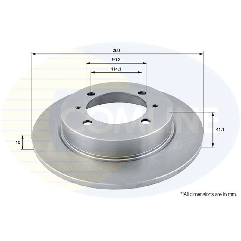 Comline 2 x Rear Brake Discs ADC0355