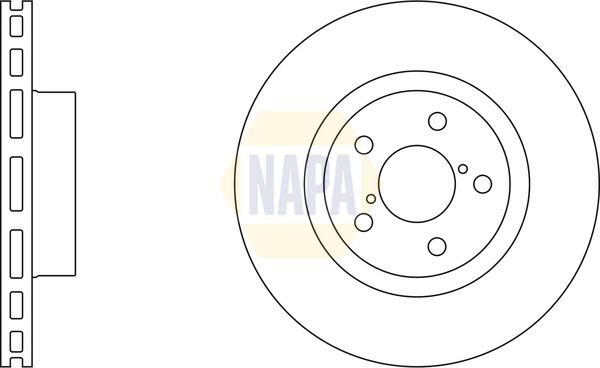NAPA Front Vented & Rear Vented Brake Discs & Pads fits SUBARU TOYOTA