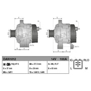 Denso Car Alternator 12V DAN1012