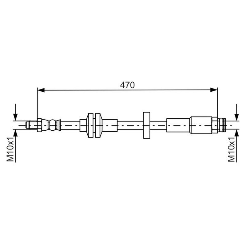 Bosch Brake Hydraulic Hose Line Front 1 987 481 672