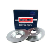 Borg & Beck 2 x Solid Rear Brake Discs BBD5607