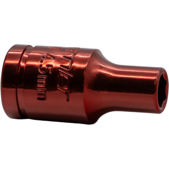 Sealey 1/4"Dr Coloured Socket 4.5mm (Light Red)