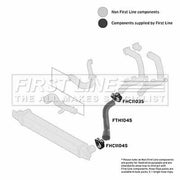 First Line Intercooler Turbo Charge Air Hose Front FTH1045