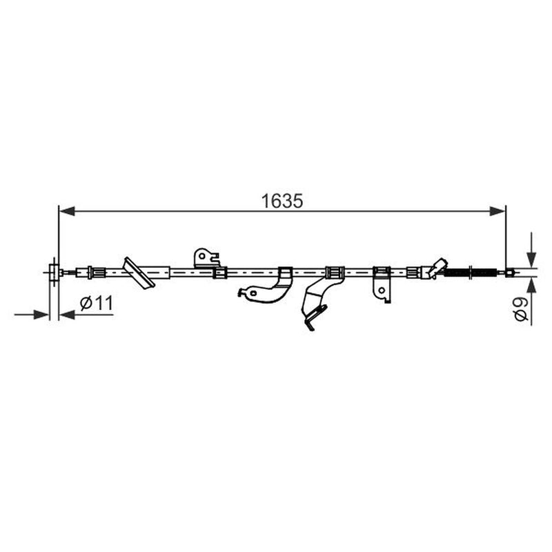 Bosch Handbrake Cable Right Rear 1 987 482 690