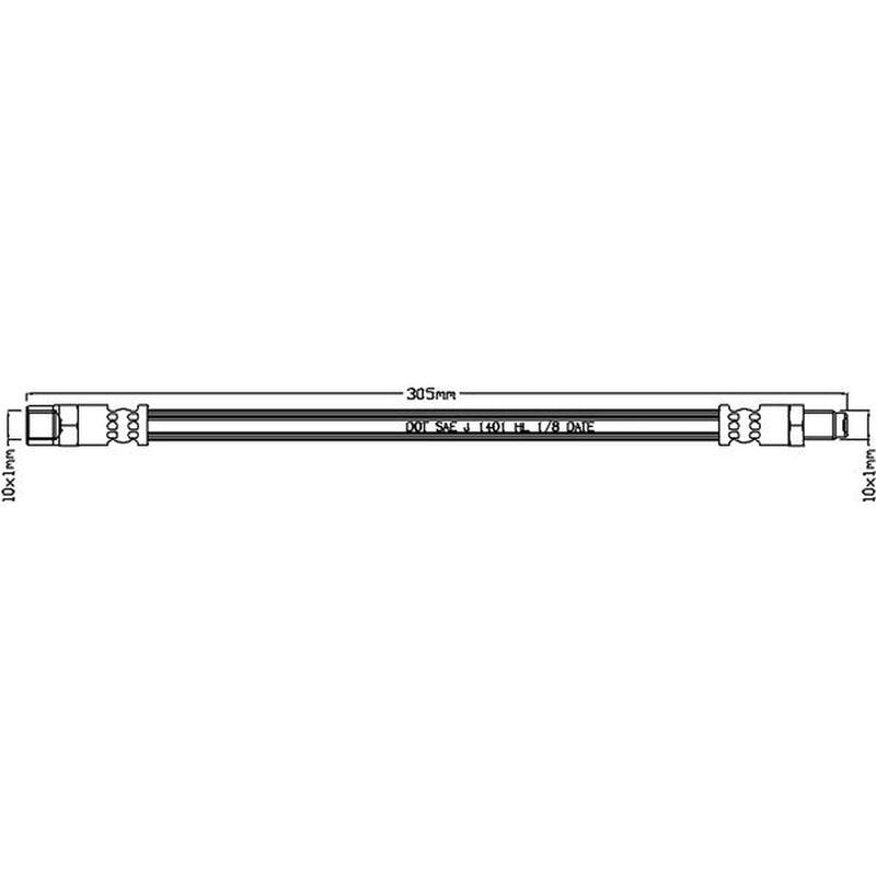 Abtex Brake Hydraulic Hose Line Rear ABH1062