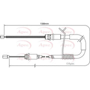 Apec Handbrake Cable Left Rear CAB1187