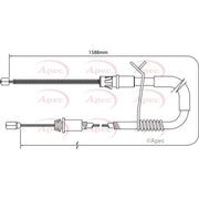 Apec Handbrake Cable Left Rear CAB1187