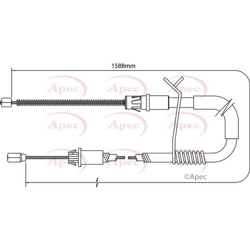 Apec Handbrake Cable Left Rear CAB1187