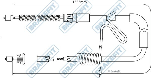Apec Handbrake Cable Left Rear fits Renault Scénic II 2003-2009