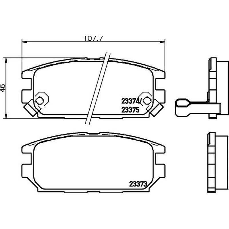 Mintex Rear Brake Pad Set MDB1693
