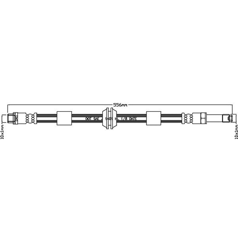 Abtex Brake Hydraulic Hose Line Front ABH1100