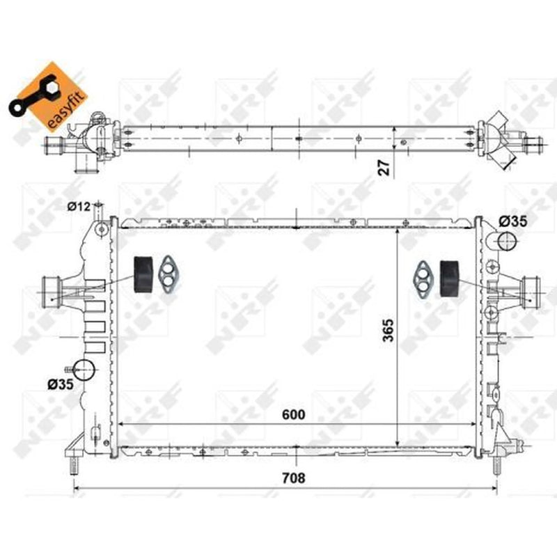 NRF Engine Radiator 58344