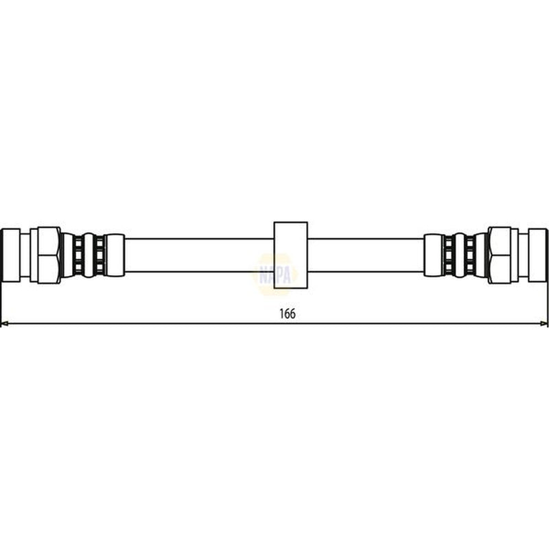 NAPA Brake Hydraulic Hose Line Rear NBH1325