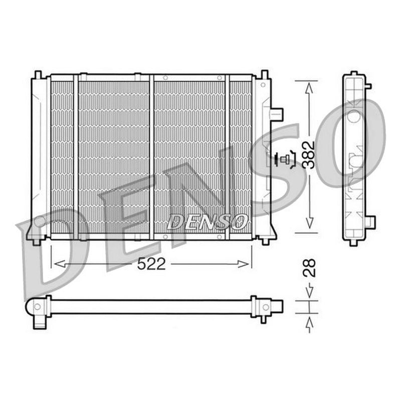 Denso Engine Radiator DRM24014