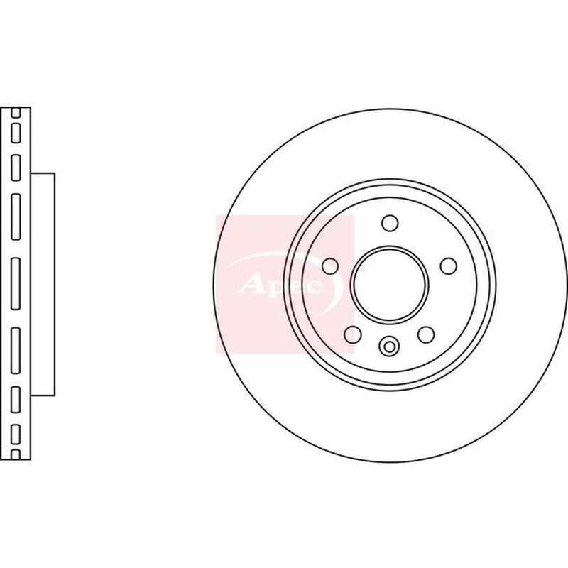 Apec 2 x Vented Front Brake Discs DSK3191