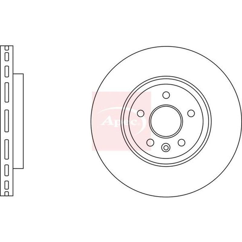 Apec 2 x Vented Front Brake Discs DSK3191