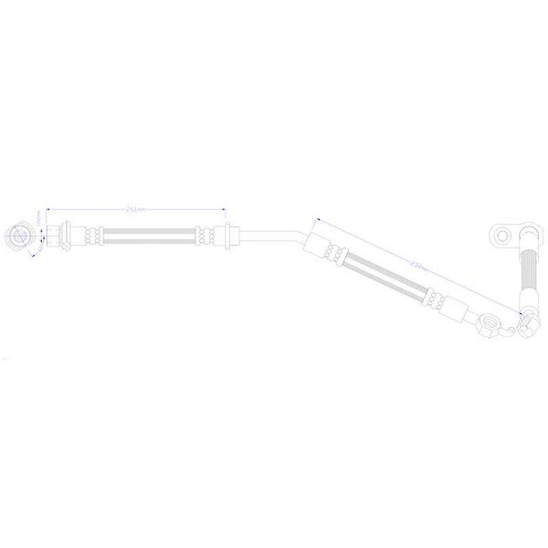 Juratek Brake Hydraulic Hose Line Front Right JBH1581R