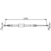 Bosch Handbrake Cable Right Rear 1 987 482 635