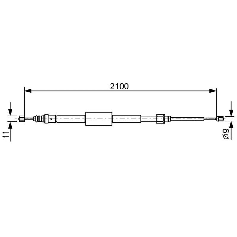 Bosch Handbrake Cable Right Rear 1 987 482 635
