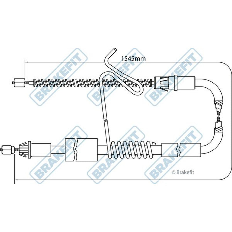Apec Handbrake Cable Left Rear BBC3184