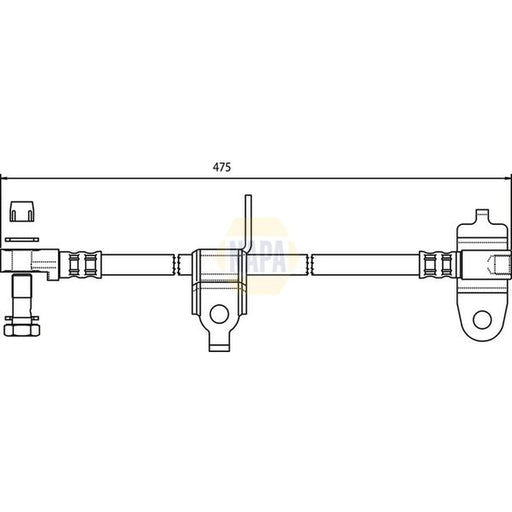 NAPA Brake Hydraulic Hose Line Front Left NBH1117