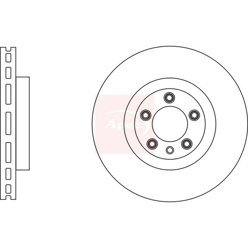 Apec 2 x Vented Front Brake Discs DSK3161