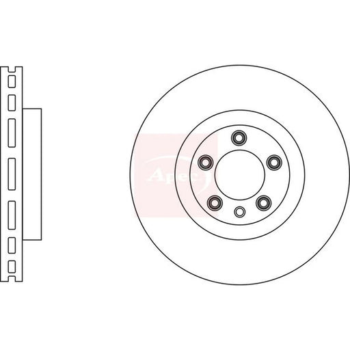 Apec 2 x Vented Front Brake Discs DSK3161