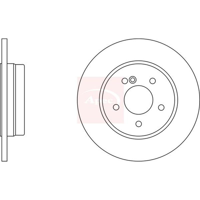 Apec 2 x Solid Rear Brake Discs DSK2043