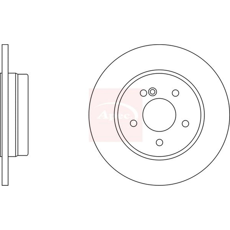 Apec 2 x Solid Rear Brake Discs DSK2043