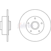 Fahren 2 x Solid Rear Brake Discs FBD6678
