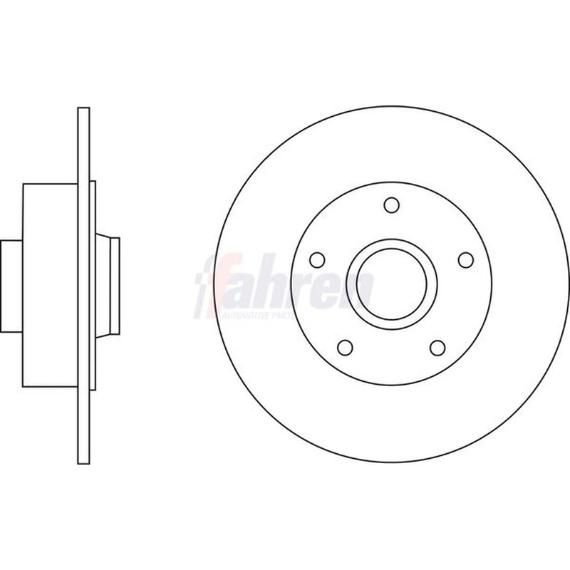 Fahren 2 x Solid Rear Brake Discs FBD6678