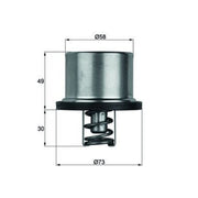Mahle Thermostat,Coolant THD 1 75