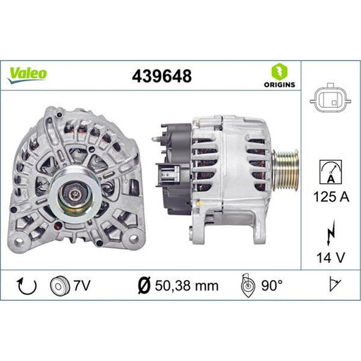Valeo Car Alternator 12V 439648