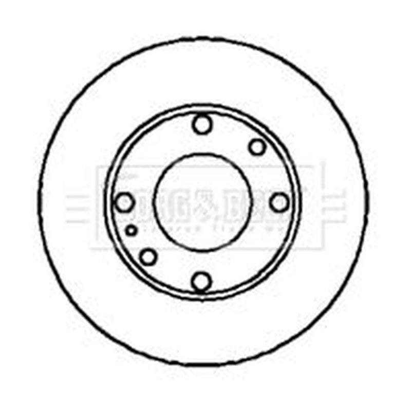 Borg & Beck 2 x Solid Rear Brake Discs BBD5065