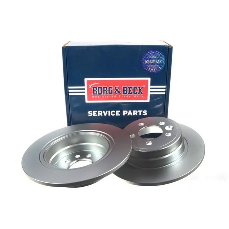 Borg & Beck 2 x Solid Rear Brake Discs BBD4228