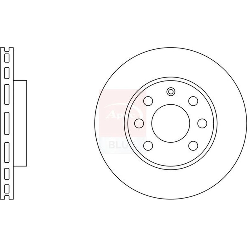 Apec 2 x Vented Front Brake Discs SDK6095