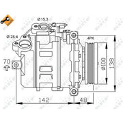 NRF Air Conditioning Compressor 32433