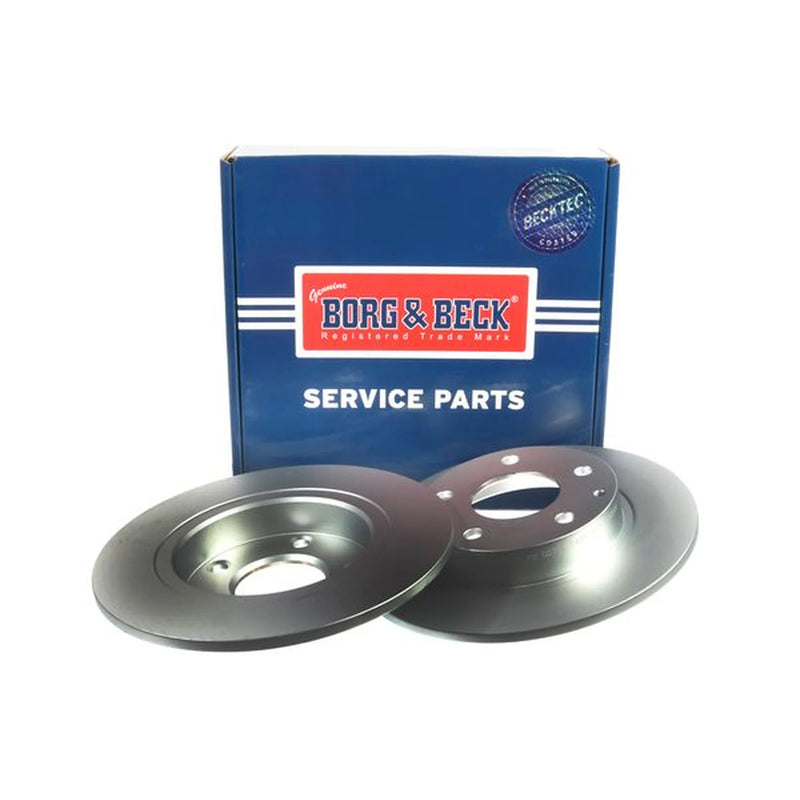 Borg & Beck 2 x Solid Rear Brake Discs BBD5382