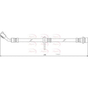 Apec Brake Hydraulic Hose Line Rear Right HOS3984