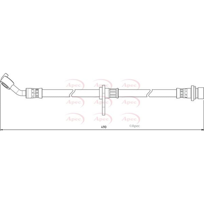 Apec Brake Hydraulic Hose Line Rear Right HOS3984