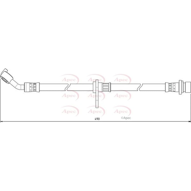 Apec Brake Hydraulic Hose Line Rear Right HOS3984