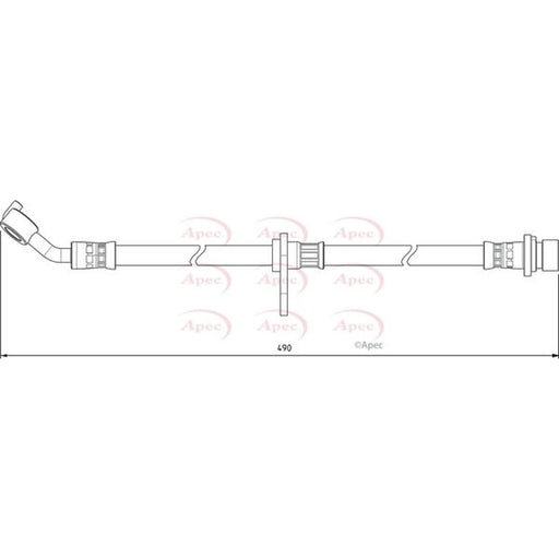 Apec Brake Hydraulic Hose Line Rear Right HOS3984