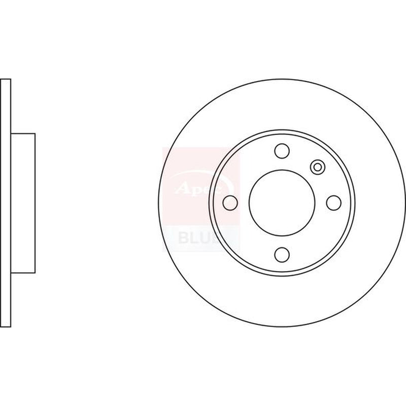 Apec 2 x Solid Front Brake Discs SDK6418