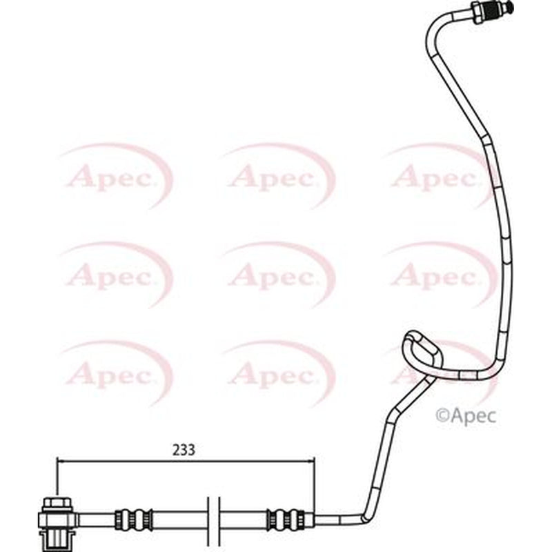 Apec Brake Hydraulic Hose Line Rear Left HOS3768