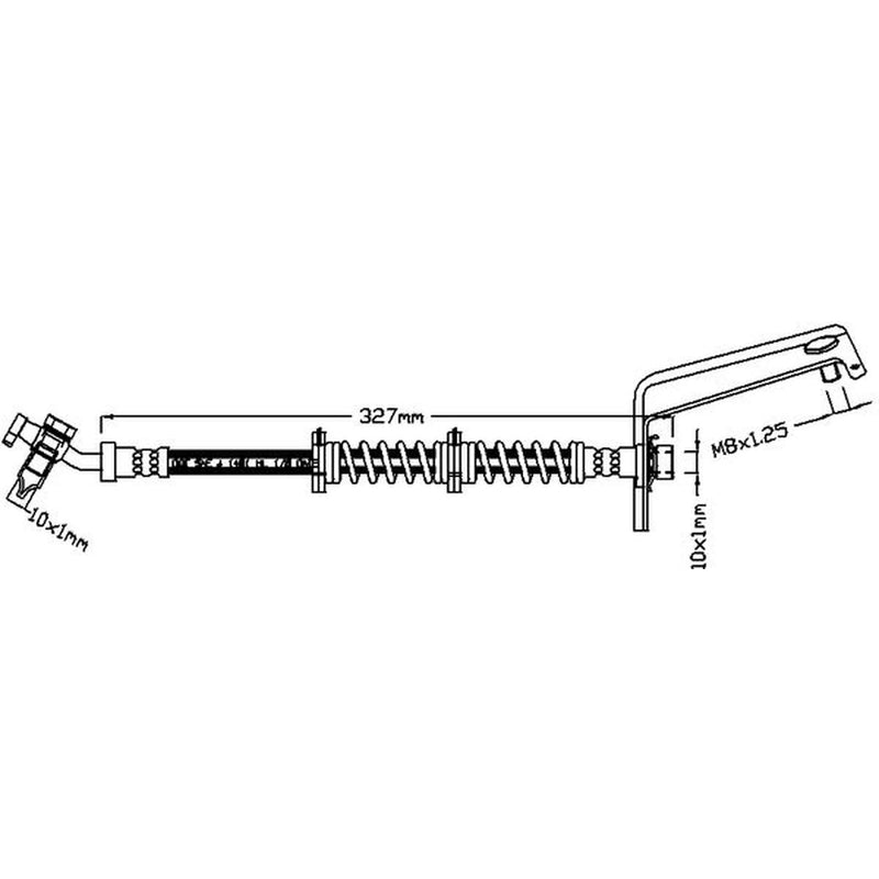 Juratek Brake Hydraulic Hose Line Rear Left JBH1285L