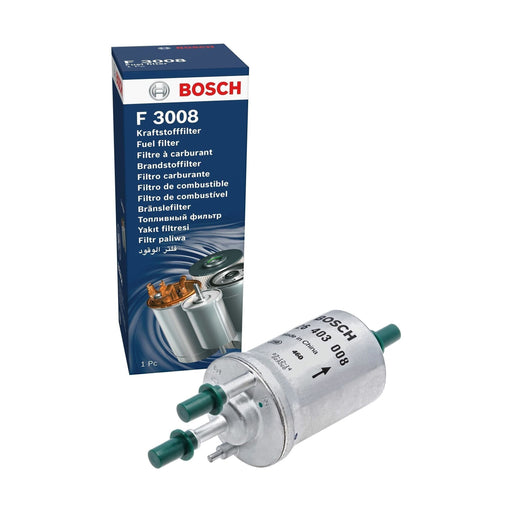 Genuine Bosch Car Fuel Filter F3008 Fits Vw Polo - 1.4 - 09-14 F026403008 Bosch  - Town Parts