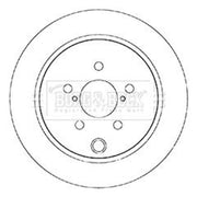 Borg & Beck 2 x Solid Rear Brake Discs BBD5345