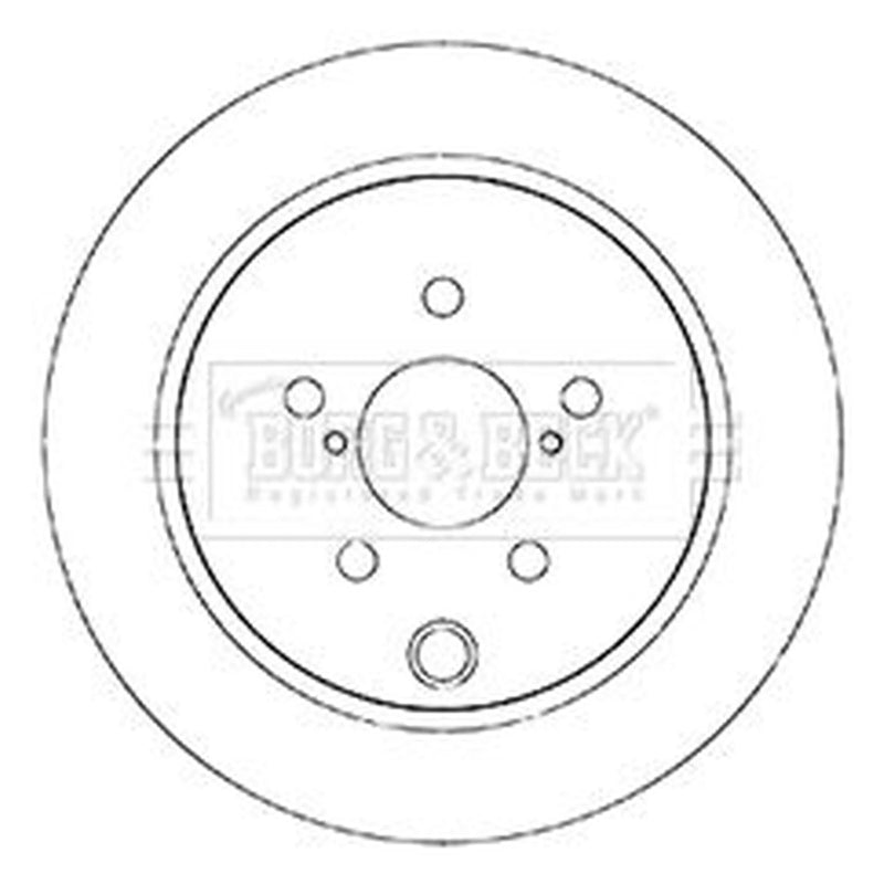 Borg & Beck 2 x Solid Rear Brake Discs BBD5345