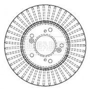 Borg & Beck 2 x Vented Front Brake Discs BBD4333